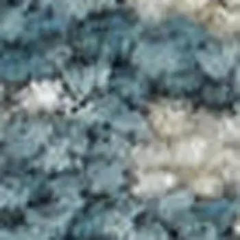 8' Ivory Navy Blue and Yellow Floral Distressed Non Skid Runner Rug