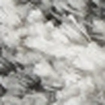 7' X 9' Charcoal and Ivory Abstract Shag Area Rug