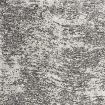 7' X 9' Charcoal and Ivory Abstract Shag Area Rug