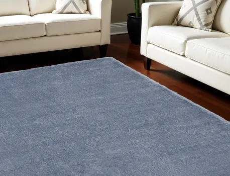 7' X 9' Blue Shag Area Rug