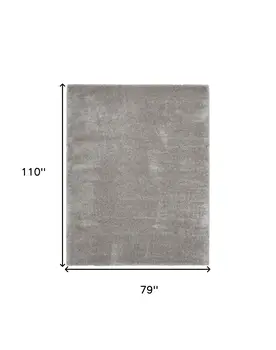 7' X 9' Gray Shag Area Rug