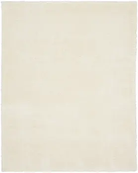 7' X 9' Ivory Shag Area Rug