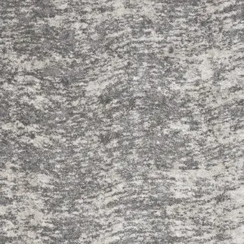 8' X 10' Charcoal and Ivory Abstract Shag Area Rug