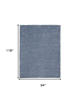 8' X 10' Blue Shag Area Rug