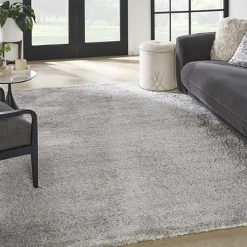 8' X 10' Gray Shag Area Rug