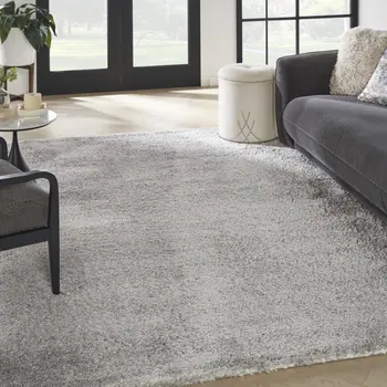 8' X 10' Gray Shag Area Rug