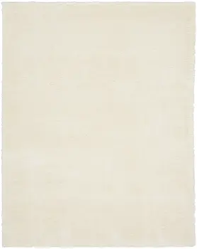 8' X 10' Ivory Shag Area Rug