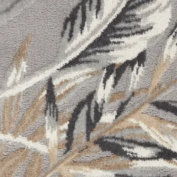 8' X 10' Ivory Navy Blue and Yellow Floral Distressed Non Skid Area Rug