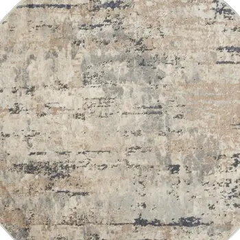 8' X 10' Charcoal Brown and Yellow Floral Distressed Area Rug