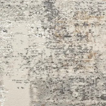 9' X 12' Beige Black and Gray Abstract Non Skid Area Rug