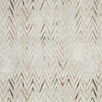 9' X 12' Ivory Black and Gray Chevron Distressed Non Skid Area Rug