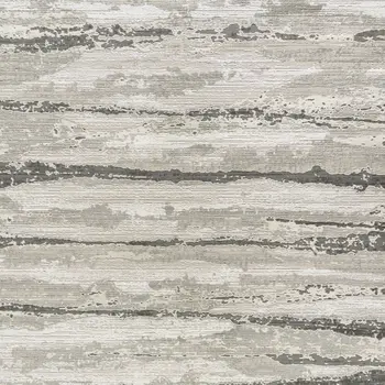 9' X 12' Beige Ivory and Gray Abstract Non Skid Area Rug