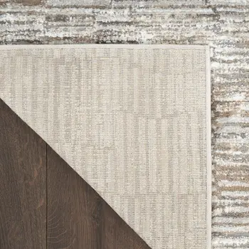 9' X 12' Brown and Ivory Abstract Non Skid Area Rug