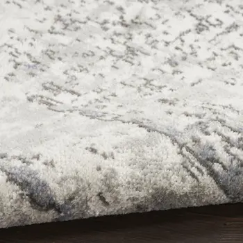 9' X 12' Cream Abstract Power Loom Area Rug