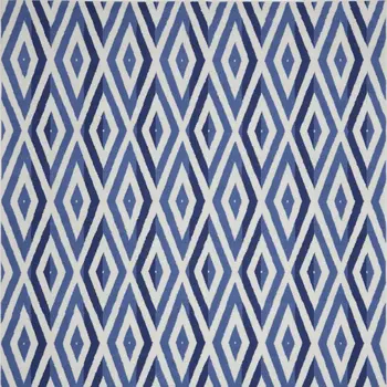 8' X 12' Ivory and Blue Geometric Distressed Non Skid Area Rug