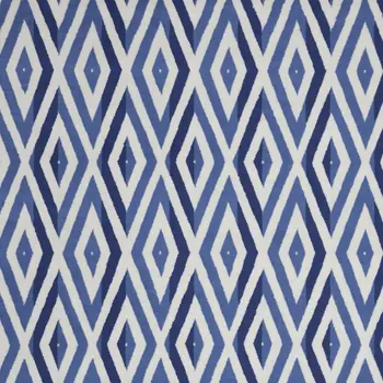 8' X 12' Ivory and Blue Geometric Distressed Non Skid Area Rug