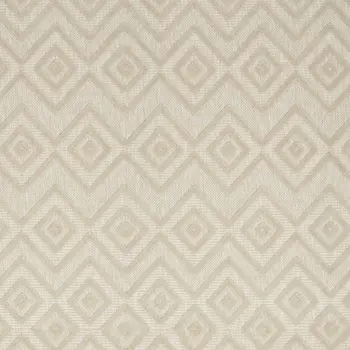 9' X 12' Cream And Beige Geometric Indoor Outdoor Area Rug