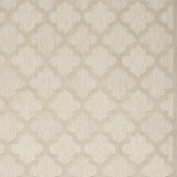 9' X 12' Cream And Beige Trellis Indoor Outdoor Area Rug