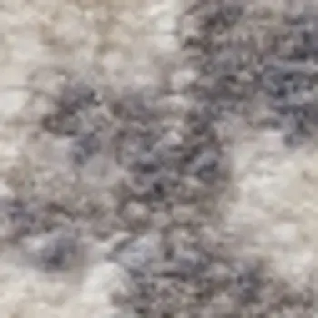 9' X 12' Silver and Ivory Geometric Non Skid Area Rug