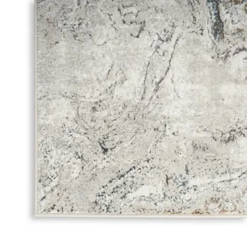 9' X 12' Gray and Brown Abstract Non Skid Area Rug