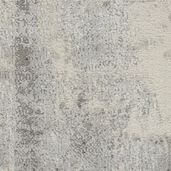 9' X 12' Ivory Black and Gray Abstract Non Skid Area Rug