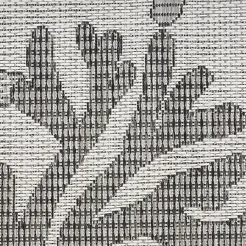 9' X 12' Gray Black And Ivory Nautical Indoor Outdoor Area Rug