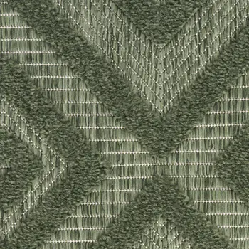 9' X 12' Dark Green And Light Green Geometric Indoor Outdoor Area Rug