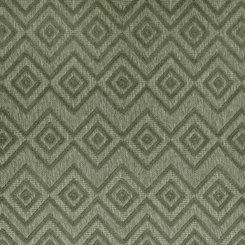 9' X 12' Dark Green And Light Green Geometric Indoor Outdoor Area Rug
