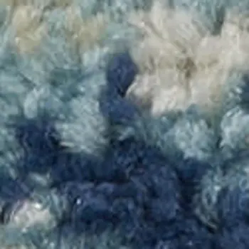 9' X 12' Navy Blue and Ivory Botanical Leaves Area Rug