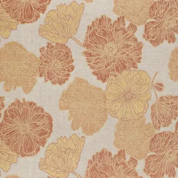 9' X 12' Coral And Ivory Floral Indoor Outdoor Area Rug