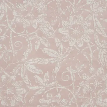 8' X 12' Pink and Ivory Floral Distressed Non Skid Area Rug
