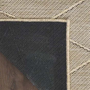 8' X 10' Natural And Light Brown Geometric Indoor Outdoor Area Rug