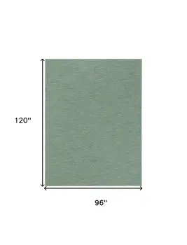 8' X 10' Blue And Green Geometric Indoor Outdoor Area Rug