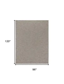 8' X 10' Gray And Light Gray Geometric Indoor Outdoor Area Rug