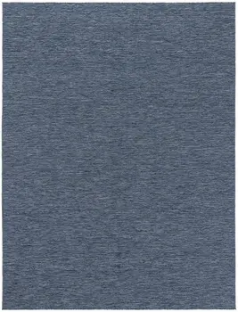 8' X 10' Navy Blue And Ivory Geometric Indoor Outdoor Area Rug