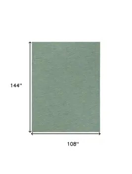 9' X 12' Blue And Green Geometric Indoor Outdoor Area Rug