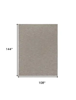 9' X 12' Gray And Light Gray Geometric Indoor Outdoor Area Rug