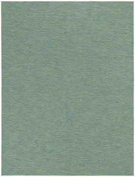10' X 14' Blue And Green Geometric Indoor Outdoor Area Rug