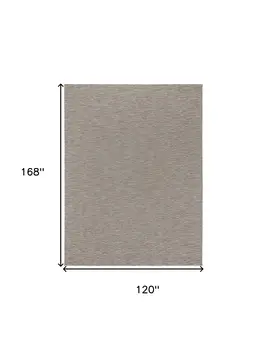 10' X 14' Gray And Light Gray Geometric Indoor Outdoor Area Rug