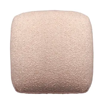 18" Taupe Polyester Cube Outdoor Pouf Ottoman