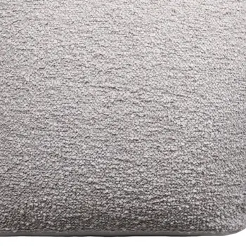 18" Gray Polyester Cube Outdoor Pouf Ottoman