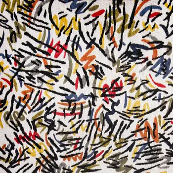 8' X 11' White Abstract Non Skid Area Rug