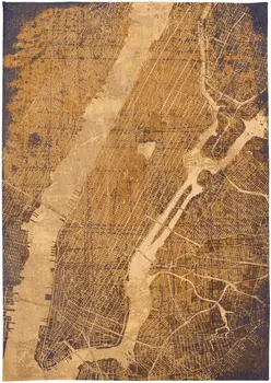 3' X 5' Yellow Abstract Non Skid Area Rug