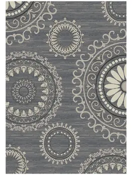 8' X 10' Gray and Ivory Geometric Area Rug