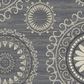 8' X 10' Gray and Ivory Geometric Area Rug