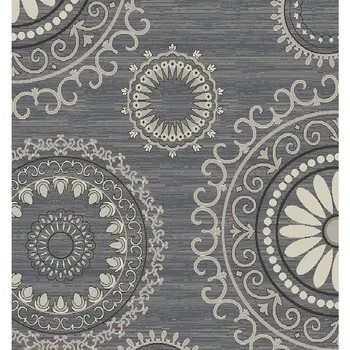 8' X 10' Gray and Ivory Geometric Area Rug