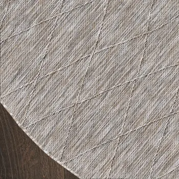 8' Gray And Light Gray Round Geometric Indoor Outdoor Area Rug