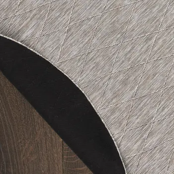 8' Gray And Light Gray Round Geometric Indoor Outdoor Area Rug