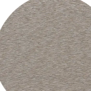 8' Gray And Light Gray Round Geometric Indoor Outdoor Area Rug