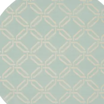 5' Gray and Beige Trellis Round Rug